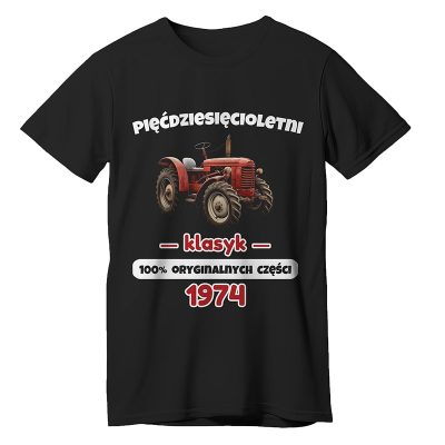 50 letni klasyk traktor – koszulka z wiekiem
