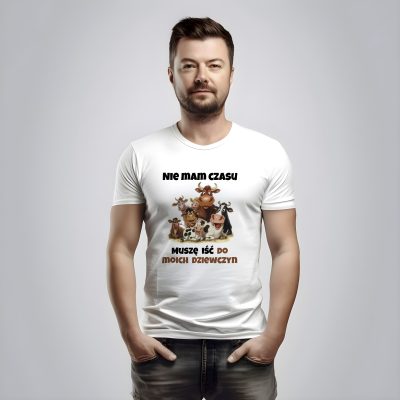 Nie mam czasu muszę iść do moich dziewczyn krowy – koszulka z krowami
