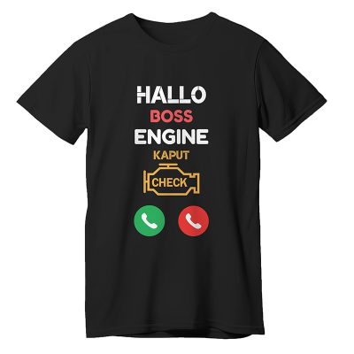 Hallo BOSS Engine Kaput – koszulka z nadrukiem
