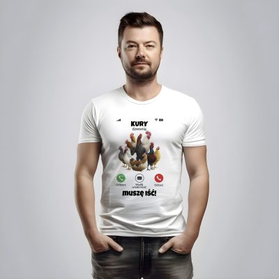 Kury dzwonią, muszę iść- koszulka z kurami