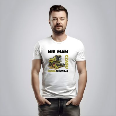 Nie mam czasu żniwa wzywają – koszulka z kombajnem kombajn