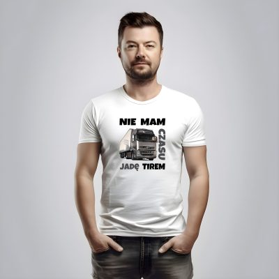 Nie mam czasu jadę tirem – koszulka z ciężarówką