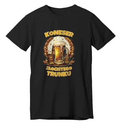 Koneser złocistego trunku – śmieszna koszulka