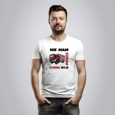 Koszulka z własnym wozem strażackim