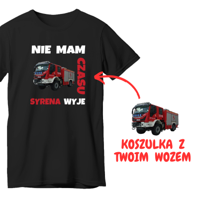 Koszulka z własnym wozem strażackim