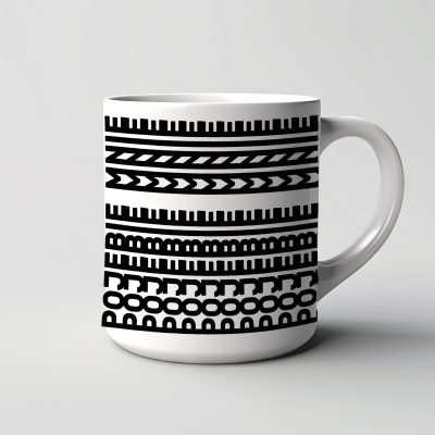 Kubek ze szlaczkiem z ukrytym napisem